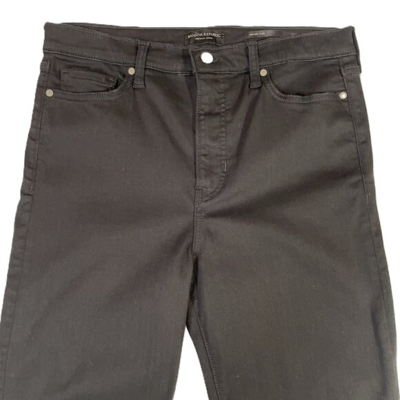Banana Republic High Rise Flare Jean Size 31 Long Deep Black - Picture 5 of 16